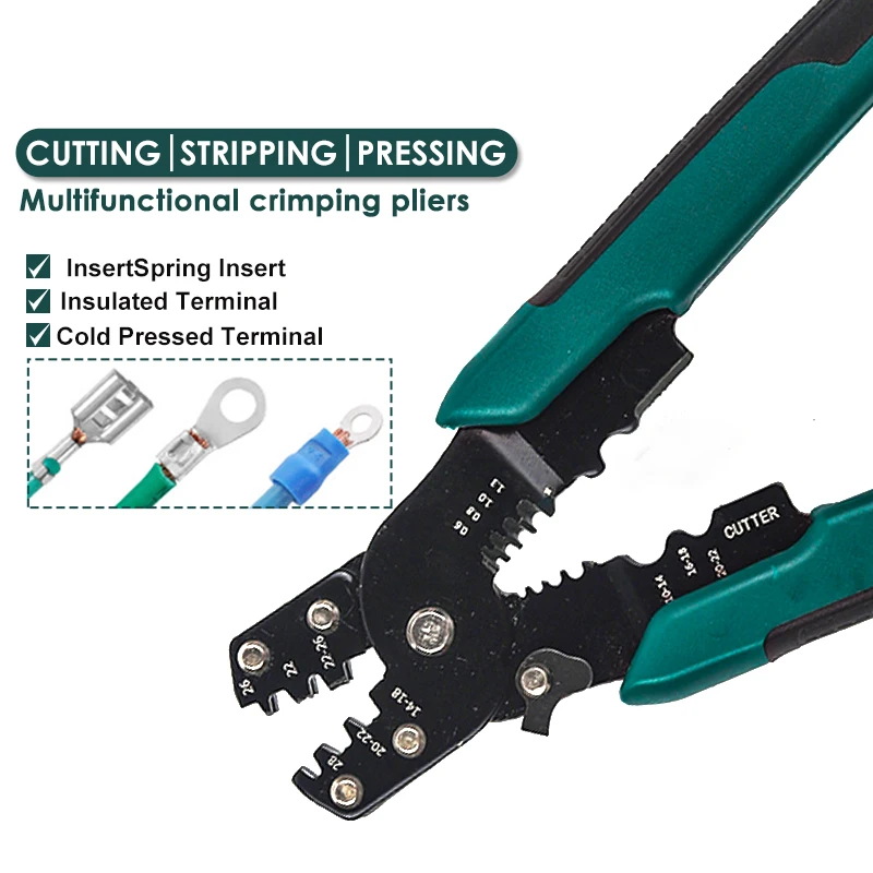 

Многофункциональные мини электрические клеммные Обжимные Щипцы с ручным обжимным инструментом для зачистки проводов несколько комплектов соединителей