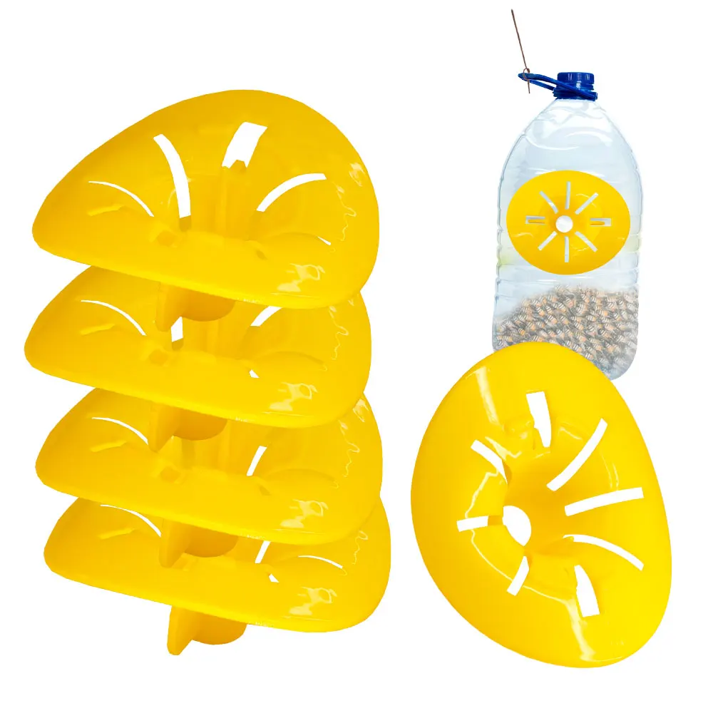 Insect Traps Insect Catcher Wasp Trap 2-10PCS Plastic Bee Trap Hornets Catcher Wasp Insects Killer Plastic Bottle Bee Flying Insects Traps Garden Pest Control Tool