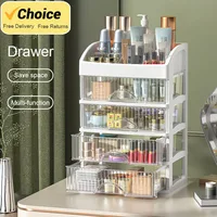 Desktop Storage Box Multi-layer Cosmetics organizer Drawer Jewelry Box Makeup organizer Multi-functional Plastic Storage Cabinet 1