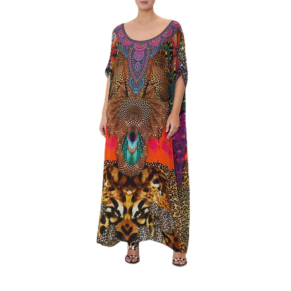 

African Dress Sexy Ladies Robe Summer Loose Beach Long Dress Casual Ladies Dashiki Sunscreen Swimwear Cover Up 2022 New Vestidos