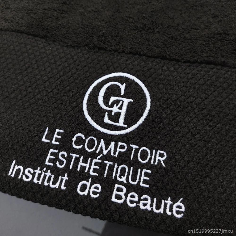 Black Towel Custom LOGO Bath Towel Personalized Name Embroidery Cotton Bath Towel Custom Great for Prayer Special Occasions 2