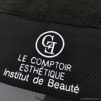 Black Towel Custom LOGO Bath Towel Personalized Name Embroidery Cotton Bath Towel Custom Great for Prayer Special Occasions 2