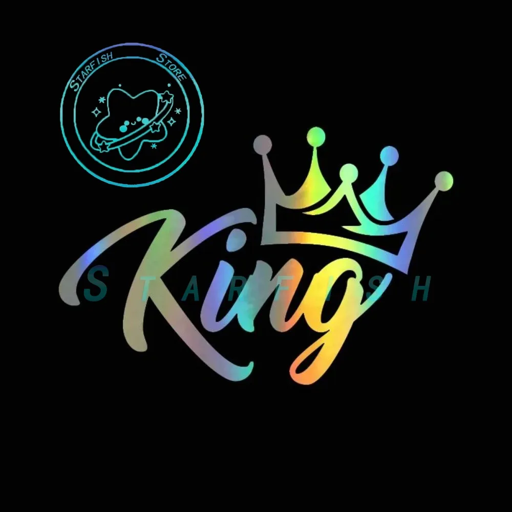 

KING CROWN Sticker Car Fun Vinyl Decorative Window Sticker Car Accessories PVC Material Waterproof Waterproof and Sunscreen