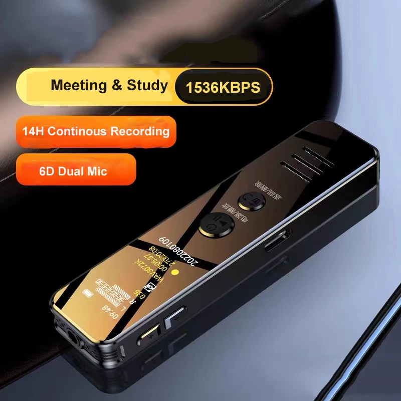 Vandlion V62 Mini Portable Voice Recorder WAV 1536kbps HiFi Recording 0.96 inch TFT Colorful Screen Line-in Record MP3 USB Drive