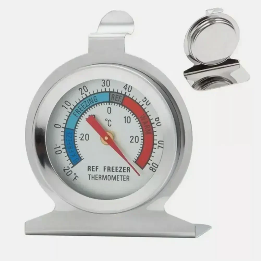 1pc Refrigerator Thermometer -30~30&deg;C/-20~80&deg;F Classic Fridge Analog Thermometer Large Dial With Red Indicator