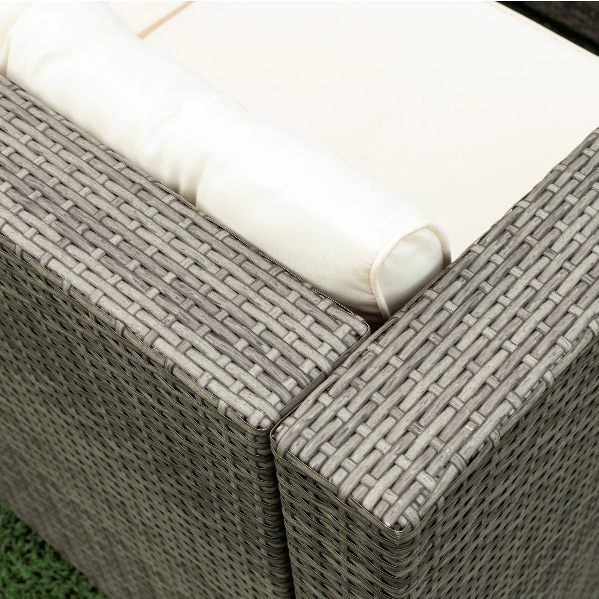 Description Picture 4 of itemPatio Furniture Set 4 Piece Patio Sectional Wicker Rattan Outdoor Furniture Sofa Set with Storage Box