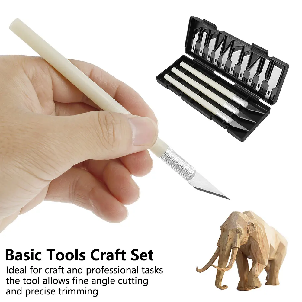 New 13pcs Precision Hobby Craft Cutter Set Utility Cutter Kit with 13 Refill Blades Craft Blades Set with Case Suitable for