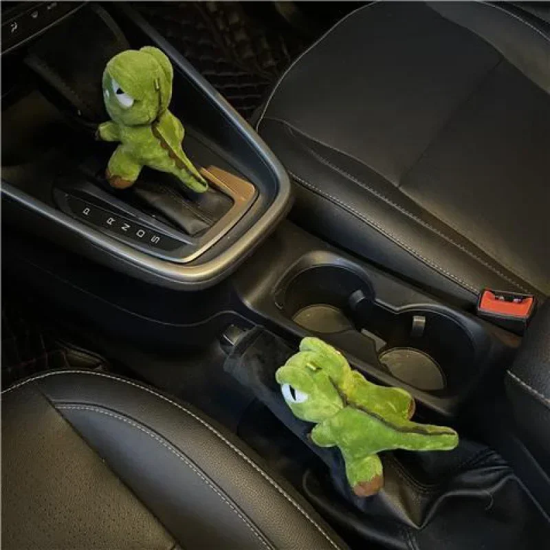 Car Handbrake Cover Gear Handle Cartoon Cute Universal Gear Protective Cover Car Decoration Set Deocrotive Accessries Ornaments