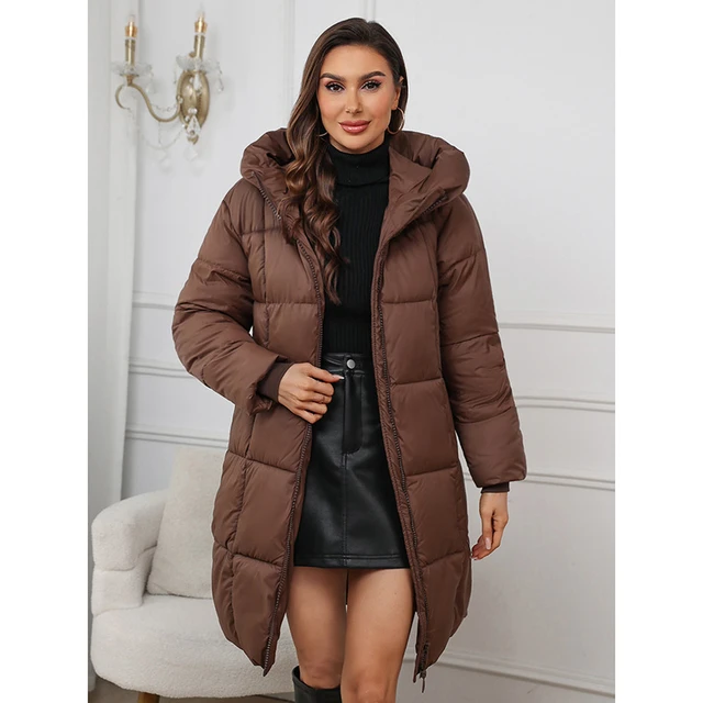 Women Long Coat 2024 New Autumn Winter Parkas Female Thick Down Cotton Coat Femme Casual Short Warm Thick Outerwear Ladies Top 1