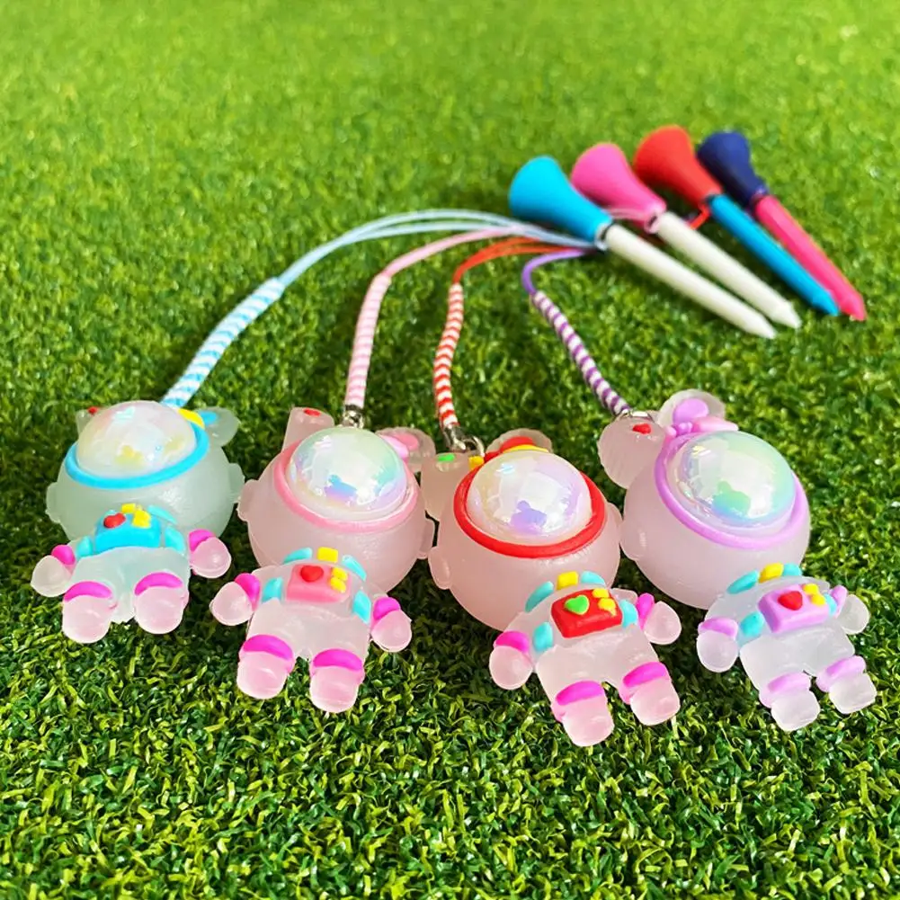 Description Picture 5 of item1Pc Golf Rubber Tees With Flashing Light Cartoon Cute Holder Loss Prevent Ball Outdoor Golf Rope Golf Accessory Braided Wit P9N7