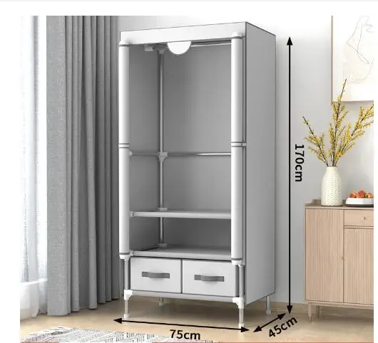 Furniture Simple Wardrobe Thickened Storage Cabinet Fashion Shelves Minimalist Modern storage cabinet cloth wardrobe fabric wardrobe
