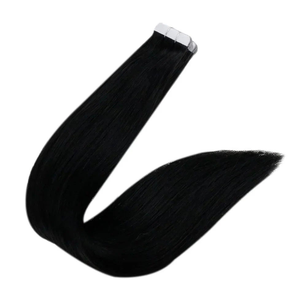 Laavoo Remy Tape in Hair Extension Straight Natural Real Brazilian Hair 12-24inch Remy Skin Weft Tape in Extensions