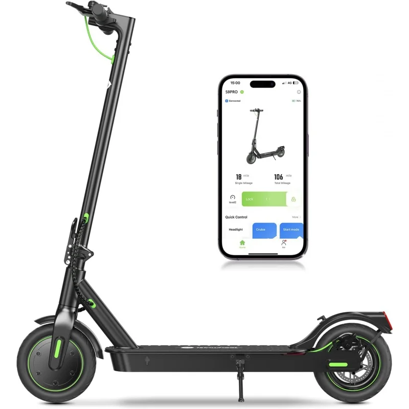 

Isinwheel Electric Scooter 18-31 Miles Range,15/18/21MPH Top Speed, 350/500/750W Motor Cruise Control Electric Scooter Adults fo