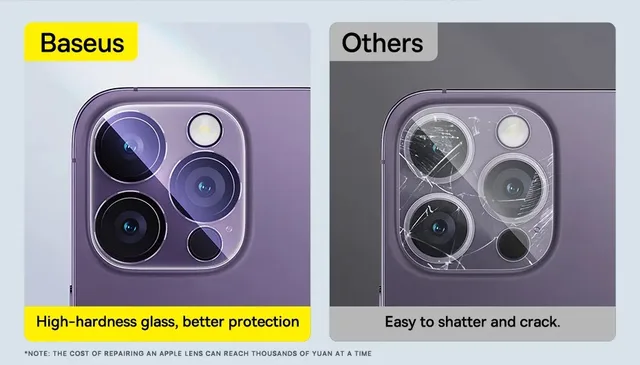 Baseus-Protector de lente de cámara para iPhone 15 Pro Max, cristal  Protector de lente de cámara para iPhone 15 Pro Plus - AliExpress