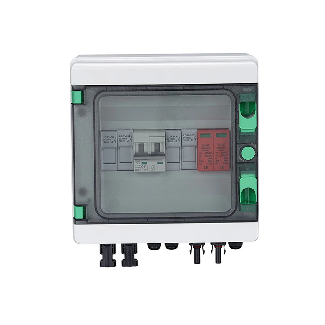 Photovoltaic DC Combiner Box 2 IN 1 OUT DC500V Fire and Lightning ...