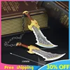 15cm God of War Game Metal Weapon Model Ragnarok Kratos Weapon Blades of Chaos Runic Double Blade  Sword Samurai Gifts Toys Boys 1