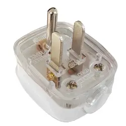 Enhanced White Detachable 3 - Pole Inline Power Cord Plug - 250V Industrial Locking Design - Other (WHITE)