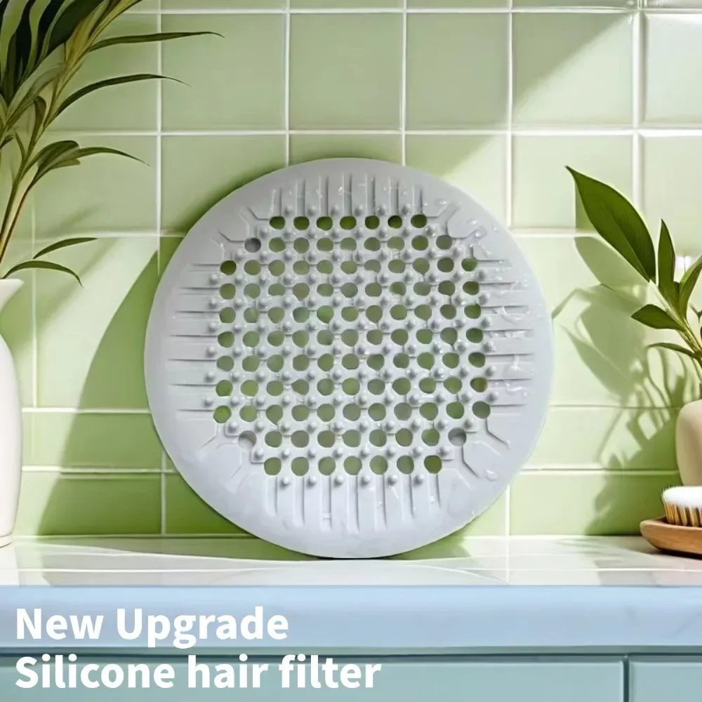 1/2/4Pcs Sewer filter with Suction Cup hair floor drain bathroom anti hair kitchen toilet bathroom cover sink anti clogging 5