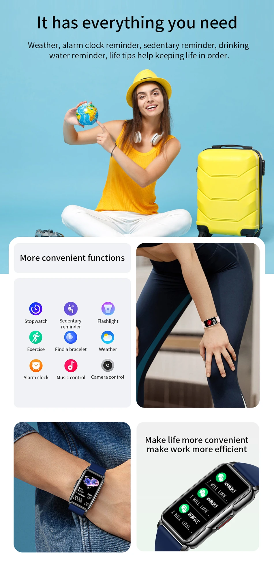 Lige smart wacker frauen voll touchscreen bluetooth ruf ip67 wasserdicht sport fitness tracker smartwatch frauen – Detail 12
