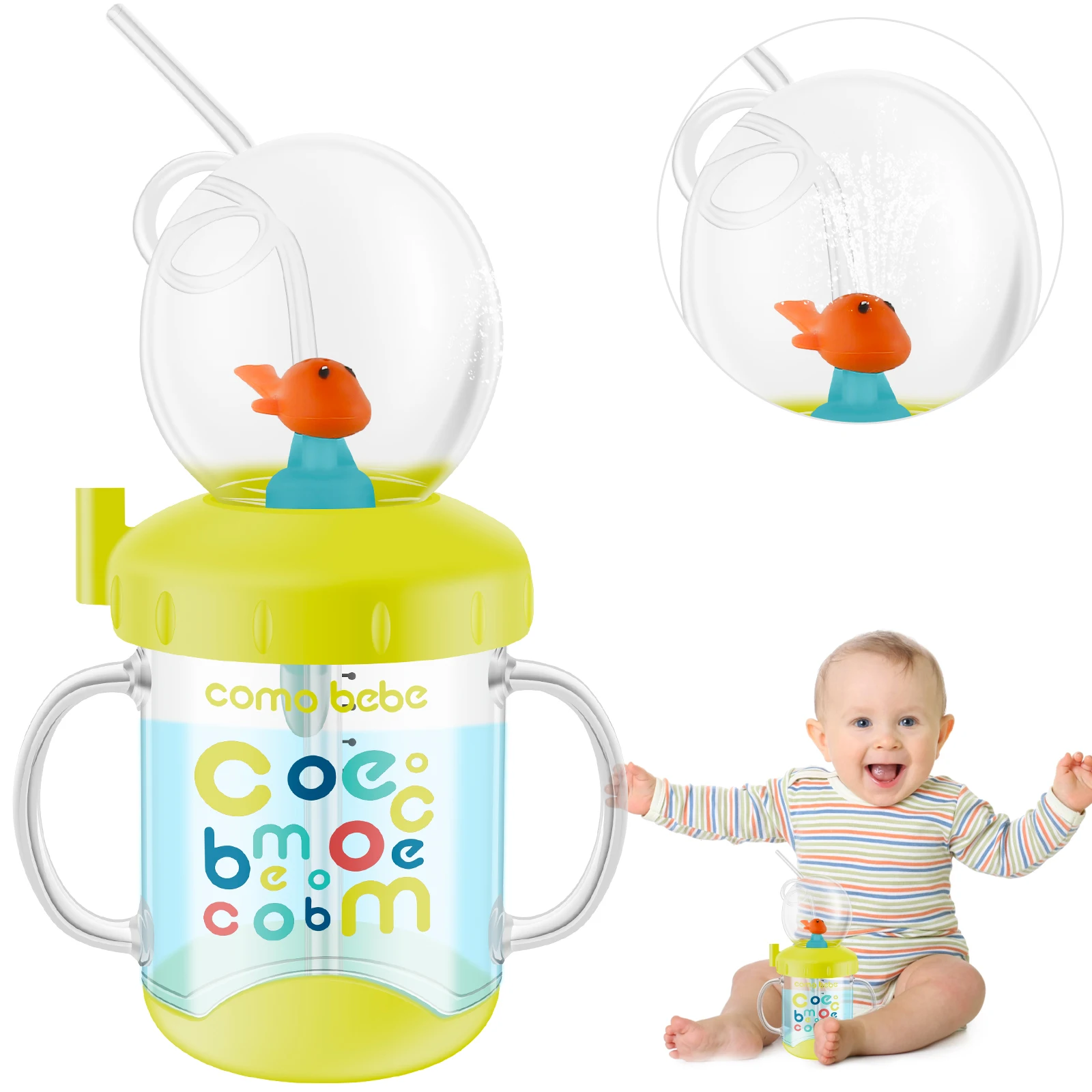 220ML Baby Whale Water Feeding Cup