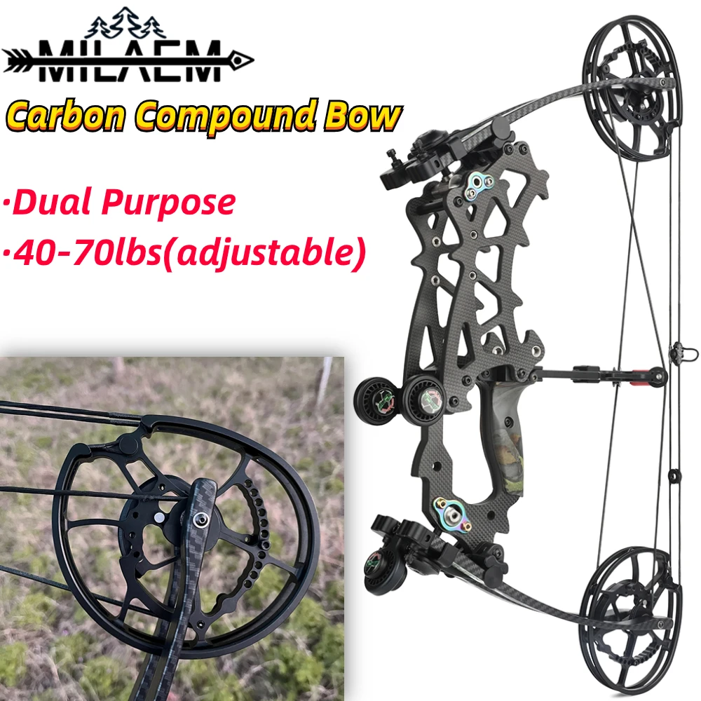 Dual Purpose Archery Carbon Compound Bow 40-70lbs Adjustable Let-off 80% Outdoor Competitive Hunting Steel Ball/Arrow Pulley Bow crossway basketball good rebound anti abrasion basketball well airtightness competitive playing outdoor basketball for athletics