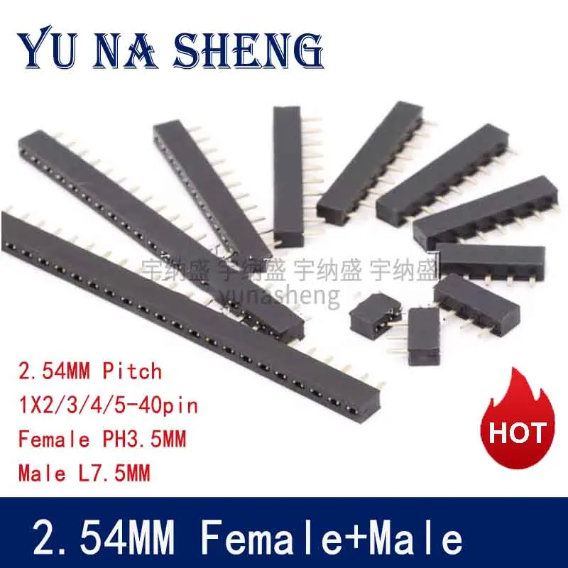 Striscia Intestazione Pin Connettore Curvo Per PCB 2,54 Mm - Foto 7