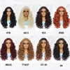Black Brown Curly Wig Synthetic Lace Front Wigs For Women Blonde Orange Female Lace Wig 13X4.5X1 Cosplay Hair Daily Use 2