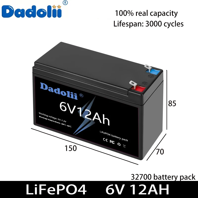 Batterie RC 6V 5/8/12Ah pour voiture enfant, chargeur inclus