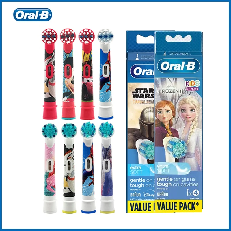 Oral B-crianças Substituição Escova Elétrica Cabeças Eb10 Cerdas Macias Substituição de Recargas para Oral b Kid Escovas de Dentes Elétricas