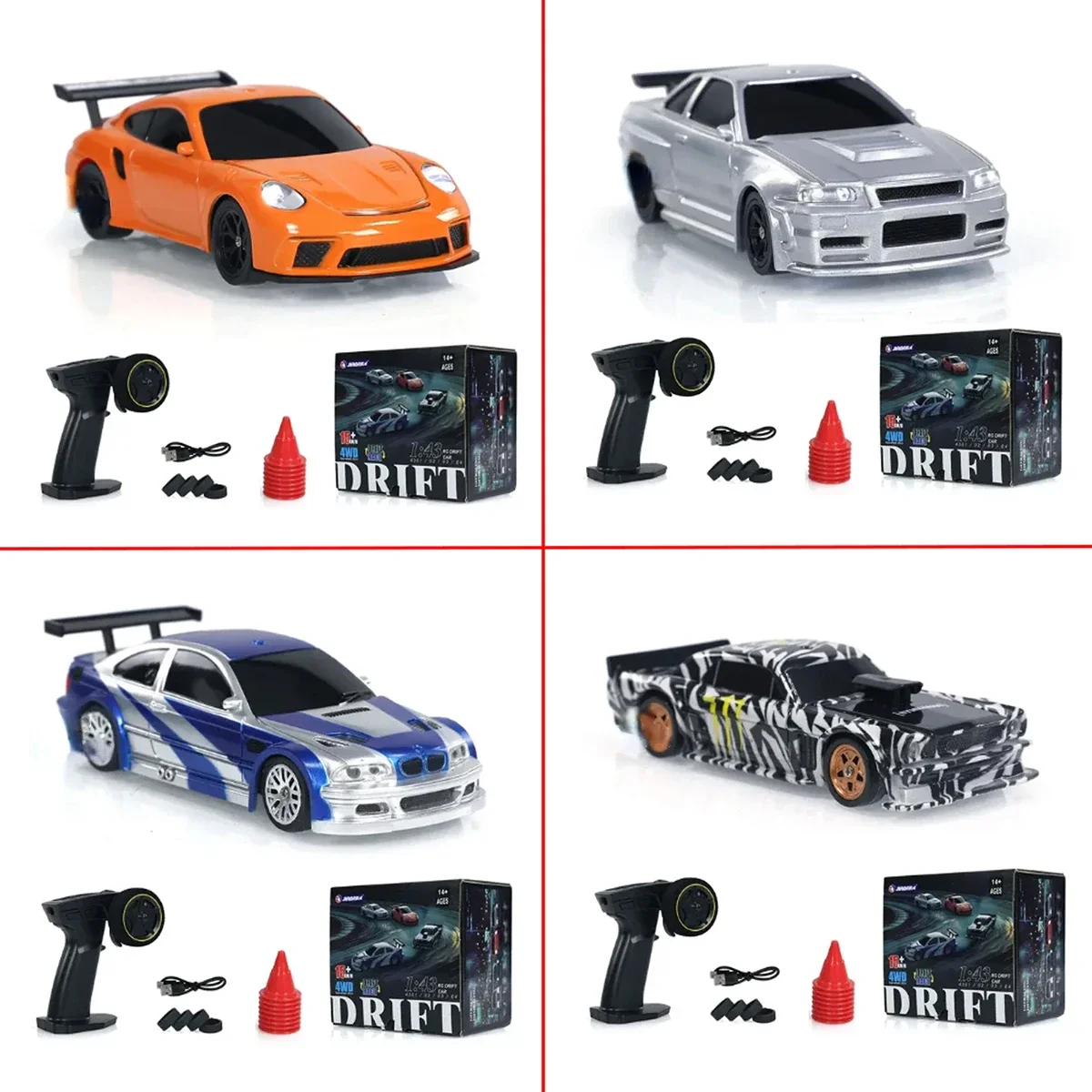 2.4 グラム RC ドリフトカー 1/43 4WD リモートコントロールカー
