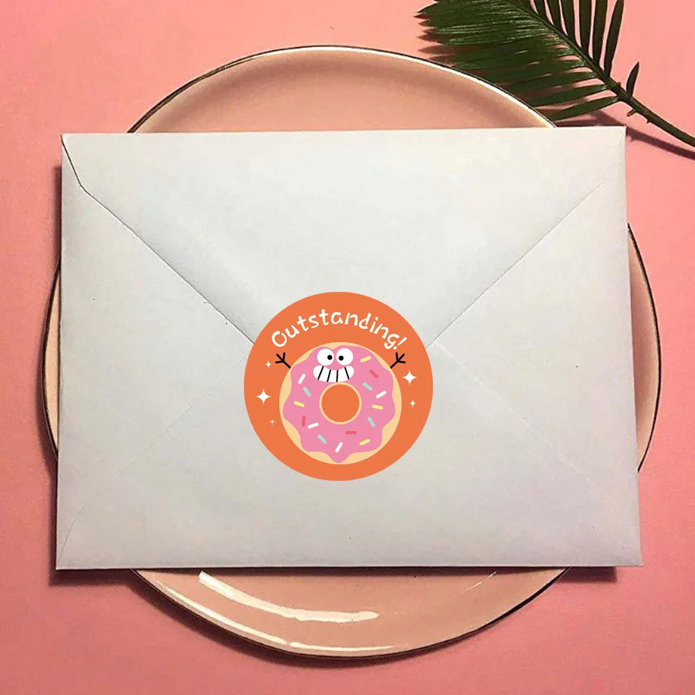 100-500pcs Sticker For Children Reward Pizza Brocoli Bingo Nice Work Sticker School Supply Packaging Sealing Lables