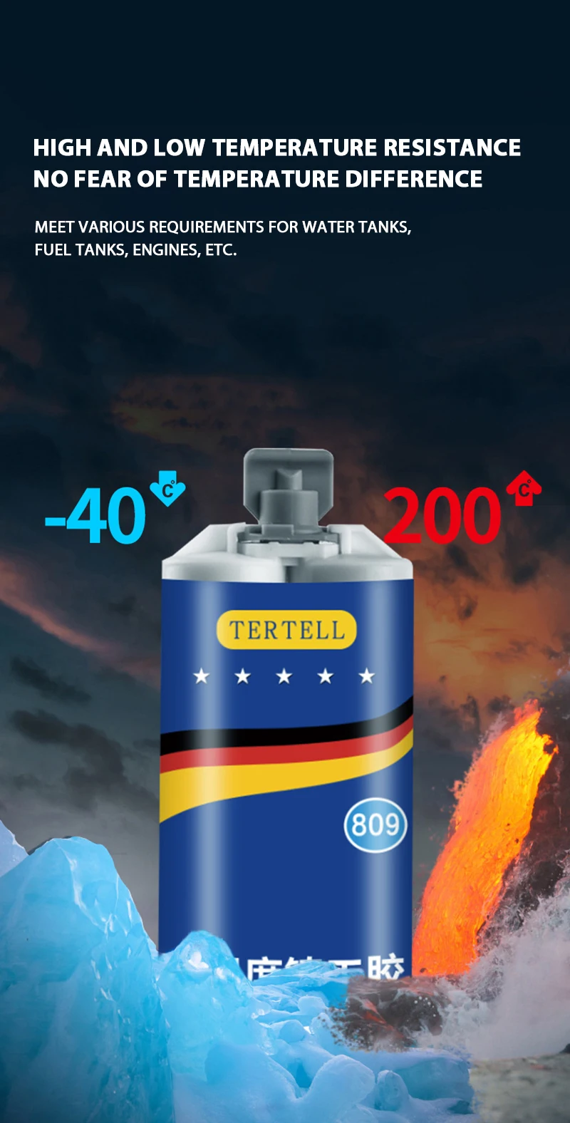 Description Picture 6 of itemHigh Strength AB Glue Strong Metal Repair Glue Cold Welding Glue Magic Plastic Repair Industrial Repair Agent AB Glue Sealant