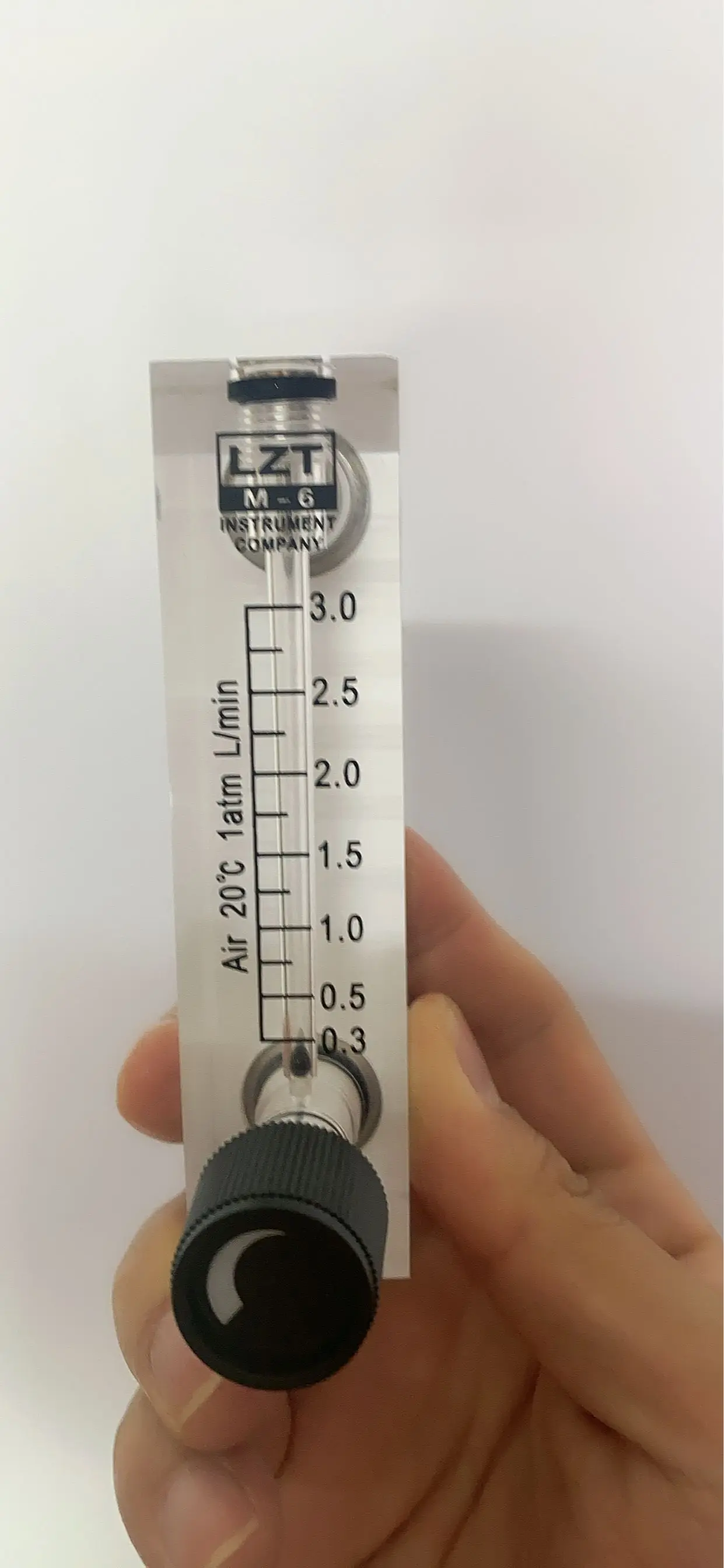 Flow Meter LZT-6T PMMA Gas Air Flowmeter 1/4" ZG Female Square Panel Type Rotameter
