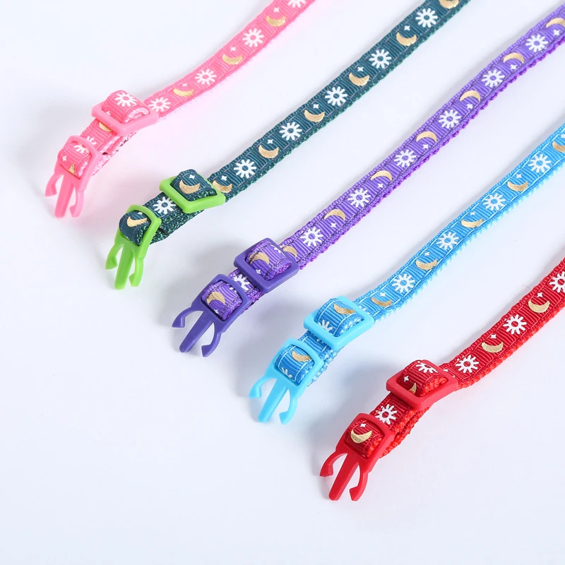 Personalized ID Cat Safety Buckle Puppy Collar Adjustable Custom Nameplate Free Engraving Stainless Steel Nylon Kittens Necklace 6