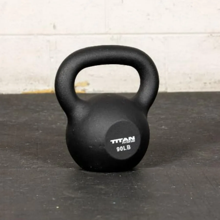 90 LB Cast Iron Kettlebell, Single Piece Casting, LB Markings, Full Body Workout