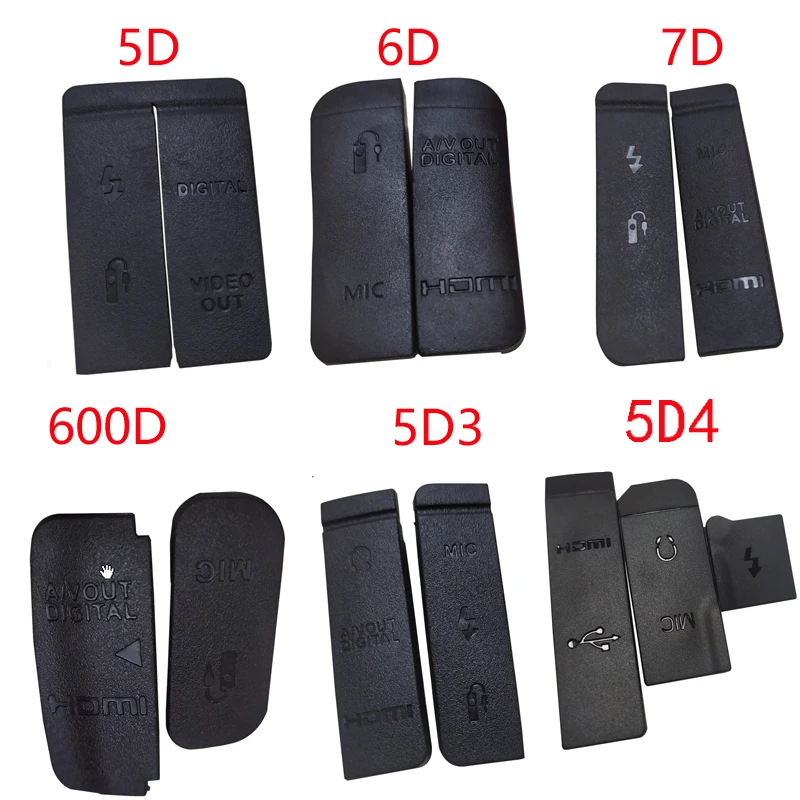 USB Rubber Door Bottom Cover Camera Accessories For Canon 400D 450D 500D 550D 600D 700D 650D 40D 60D 70D 50D 5D 6D 7D 5D2 5D3 600D 5D3 5D4 Camera