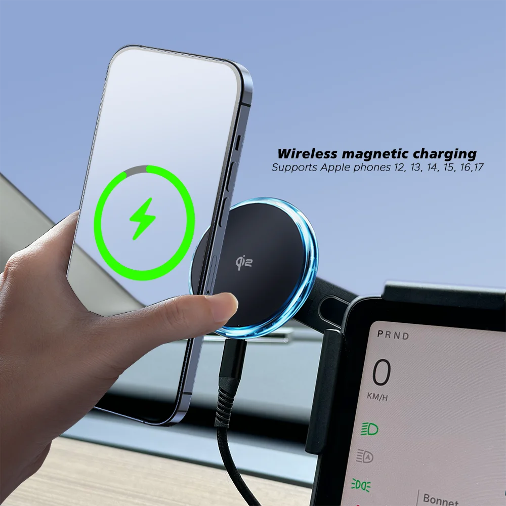 Qi2 15W for iPhone Magsafe Magnetic Wireless Charger Phone Holder Screen Mount F