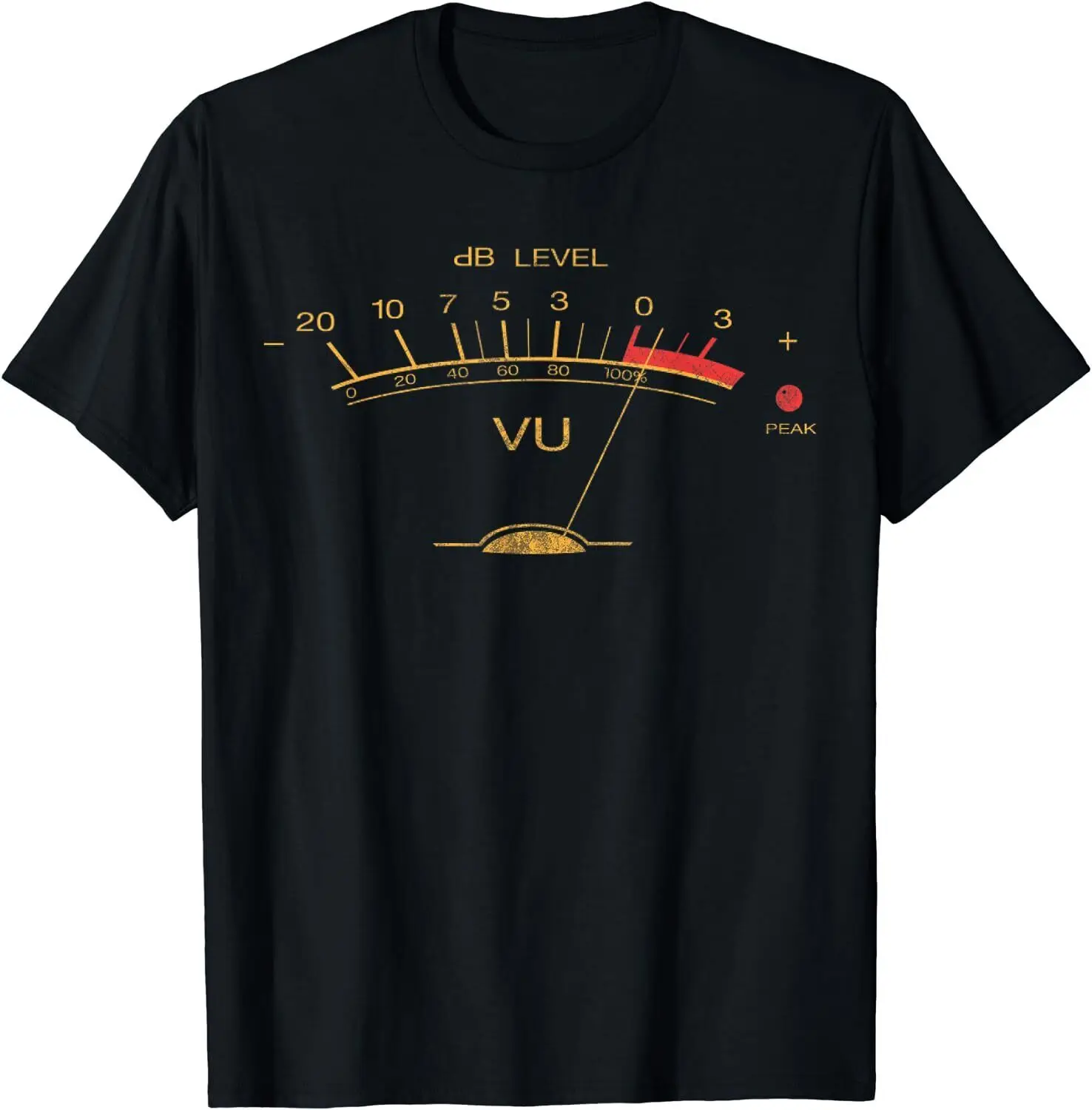 Volume Vu Meter Vintage Audio Engineer Recording Studio T Shirt Maniche Lunghe O Corte