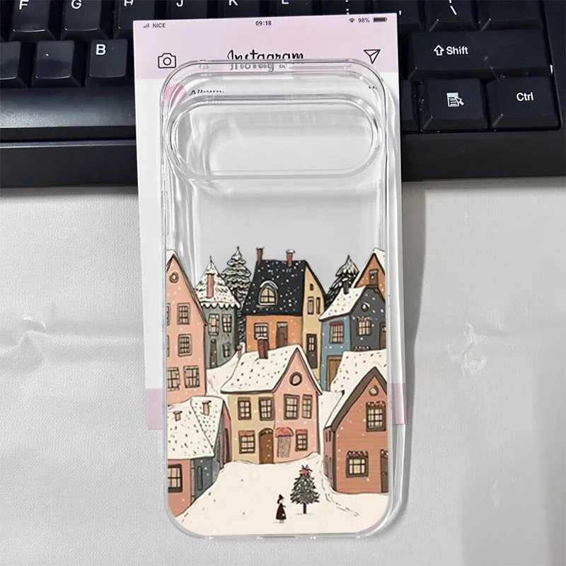 Retro Sunset Snow Mountain Soft TPU Phone Case Cover