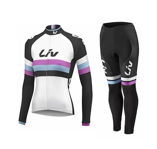 LIV 2024 Women Autumn Cycling Jersey Set Long Sleeve Breathable Clothing MTB Maillot Ropa Ciclismo Bicycle Outdoor Sportswear 4