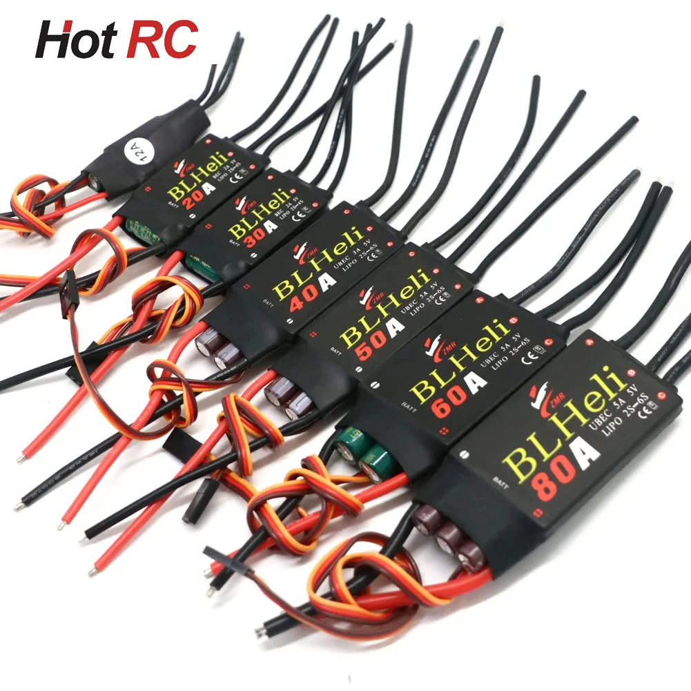 ESC 60A pour drone FPV avec câbles d'alimentation et connecteurs XT60
