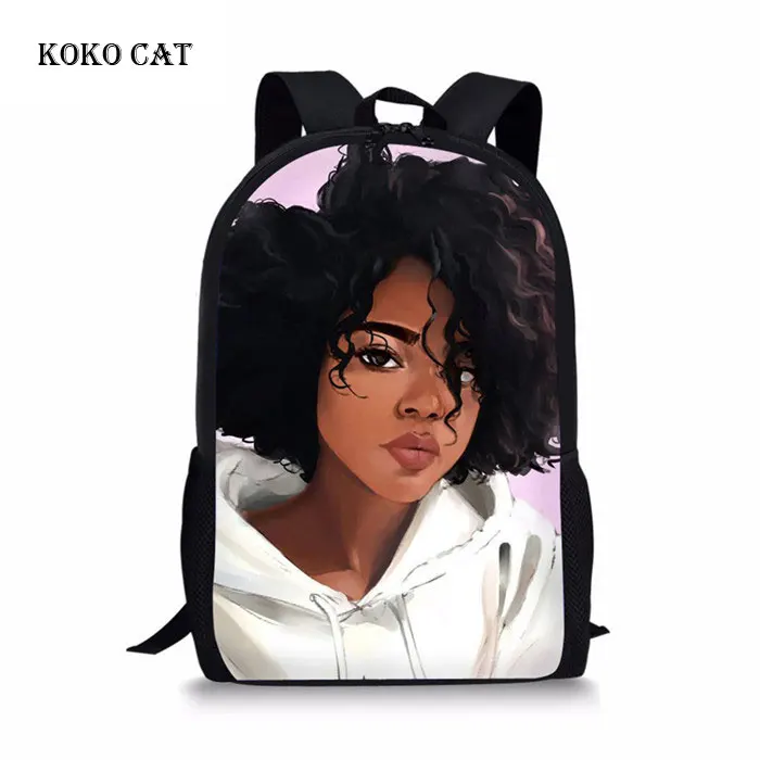 

Рюкзак Koko Cat для девочек и женщин в африканском стиле, с принтом, школьная сумка для детей, ортопедический рюкзак для начальной школы
