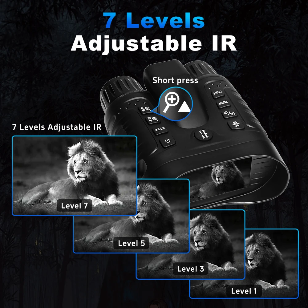 Rangefinder Built-in 3.2 Inch Big Screen 4K Digital Night Vision Binoculars Infr