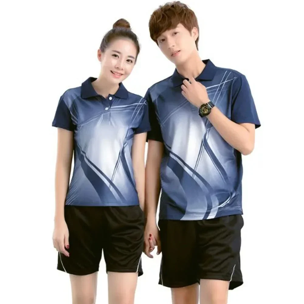 New in Tennis T-shirts Shorts Set for Men Women Quick Dry Summer Golf Wear Table Tennis Ping Ping Badminton Jersey Uniform Suits