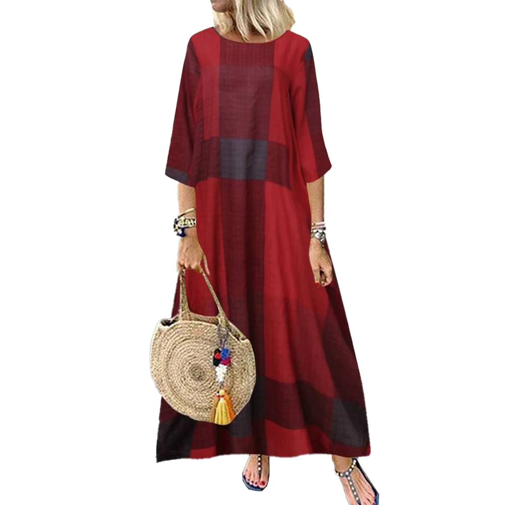 

Maxi Dress Long Dress Dress Loose Dress Traveling Vacation Club Dating Going Out Parties Ankle Length Crew Neck Loose