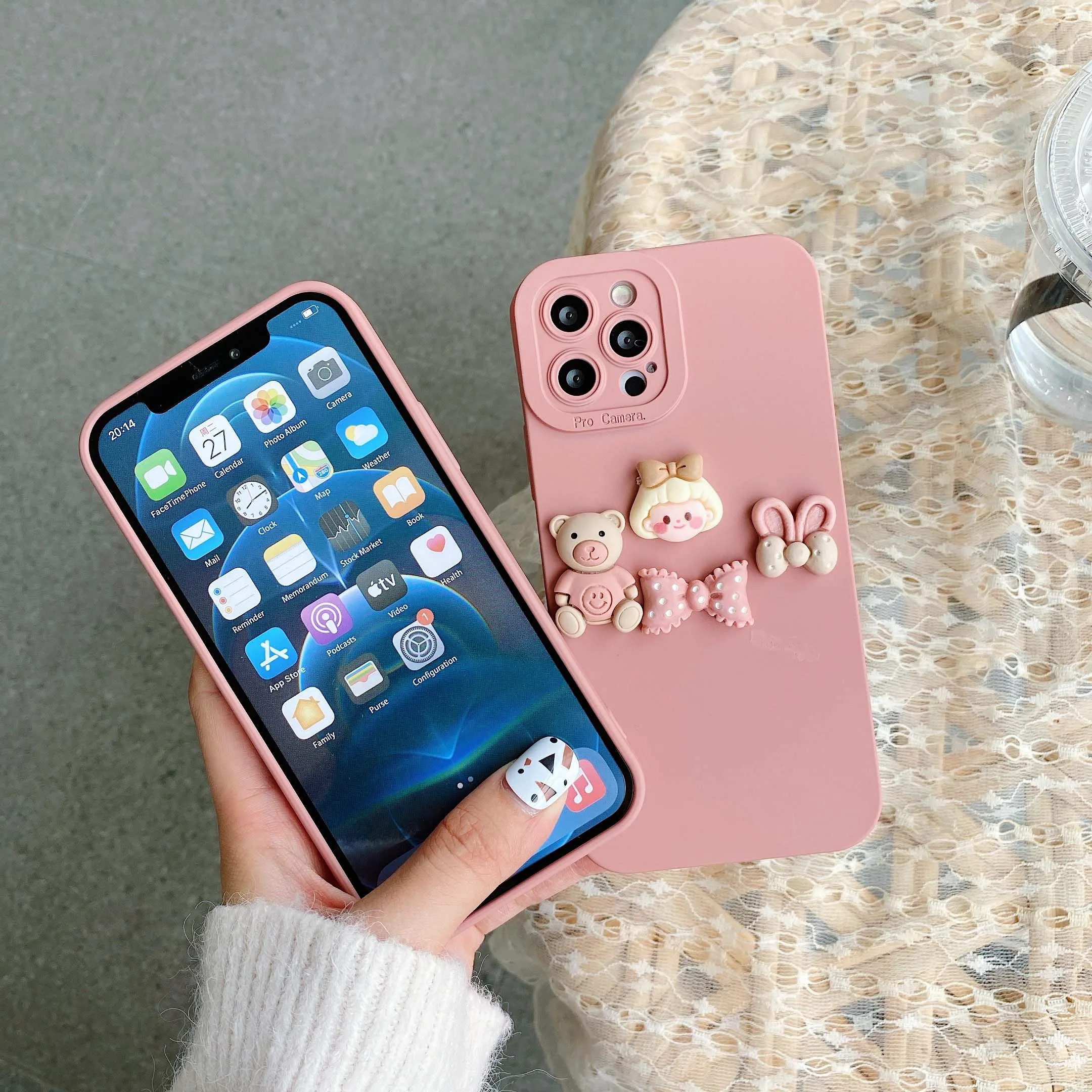 Cute Petty Girl Bear Phone Cases for iPhone X XR XS Max 7 8 6 6s Plus Soft  Silicon Back Cover Case On iPhone 13 12 11 14 Pro Max - AliExpress, image size:2160x2160
