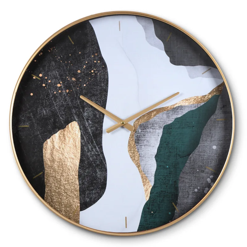 

Luxury Modern Simple Punctuality Quartz Wall Clock Home Decor Bedroom Miroir Kitchen Living Room Creative Nordic Clock Mute