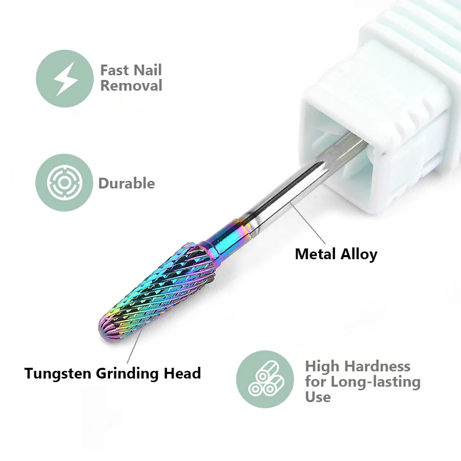 Tungsten Carbide Polishing Heads for Nail Removal and Buffing, Nail Drill Bits, Grinding Bits for Nail Art Manicure 4