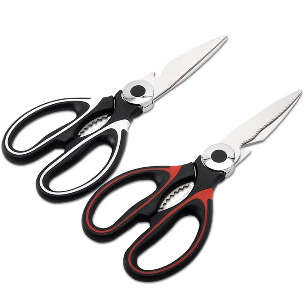 Stainless Steel Multifunction Scissors Vegetable Seafood Meat Clippers Chicken Bone Scissors Opening Bottle Kitchen Shears Tool images - 6