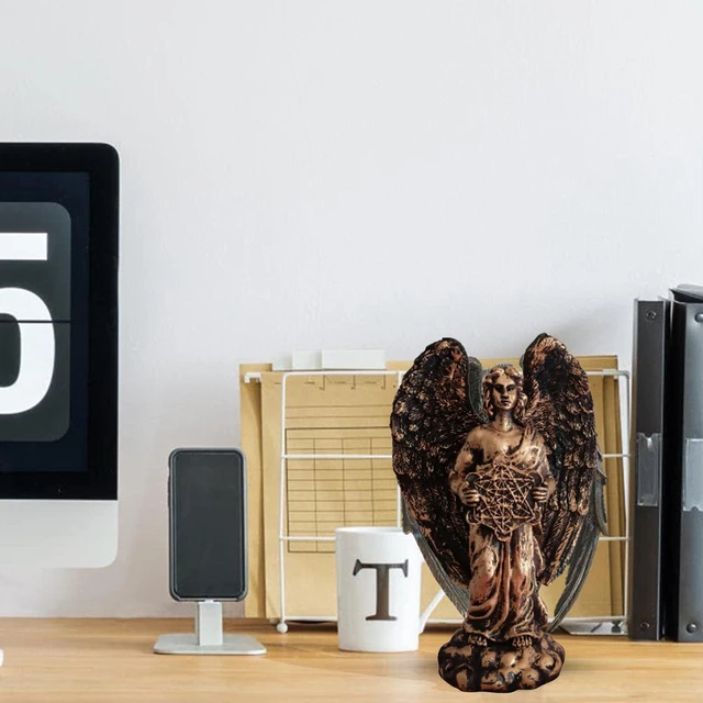 Metatron Bronzos Szeraphim Hatszárnyú Őr Angyalszobrok Otthoni Dekoráció Szintén Nagyszerű Ajándék Barátaidnak B - Image 4